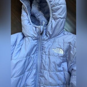 North face 6T purple reversible jacket